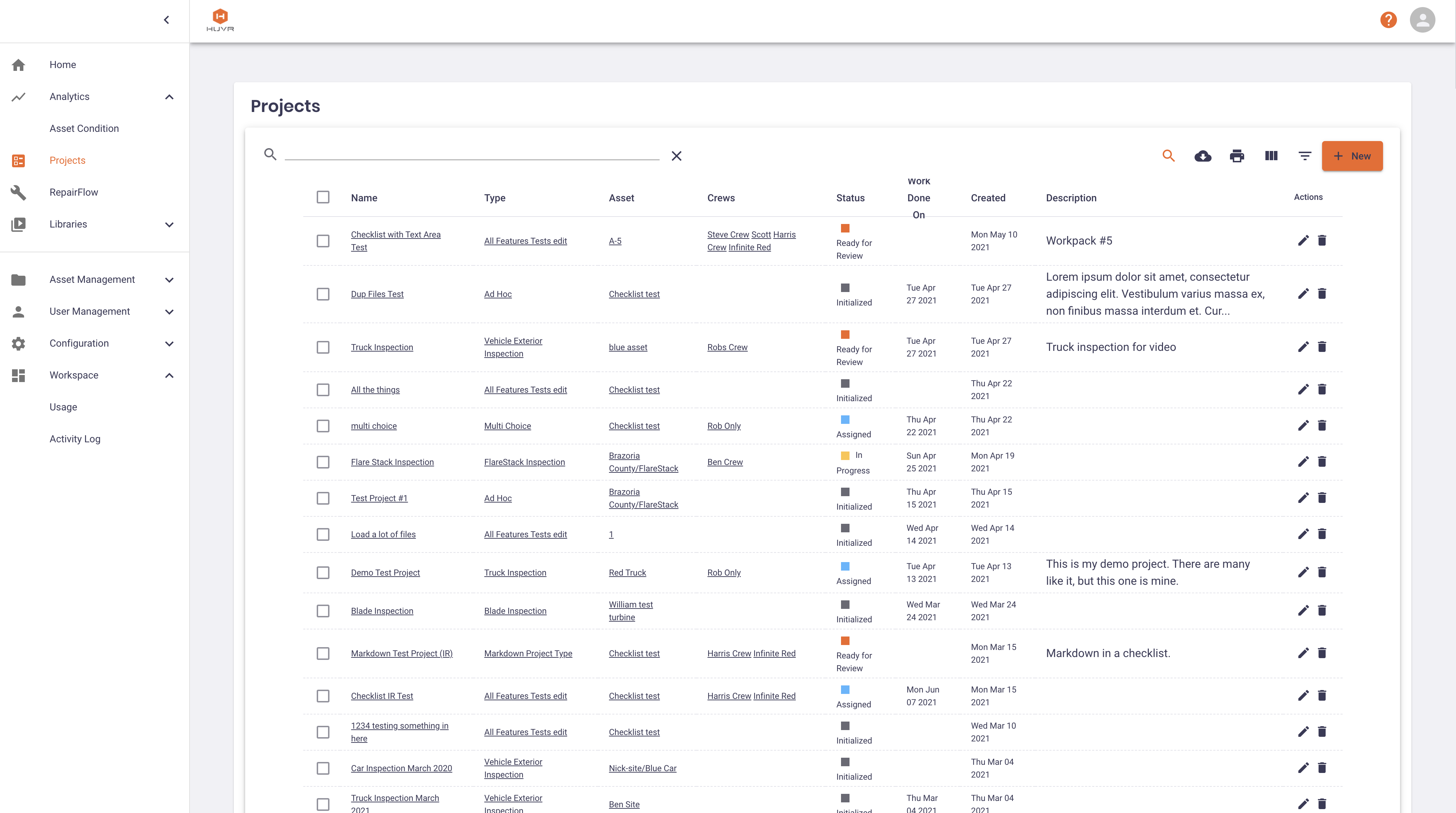 HUVR IDMS Software Data Analytics