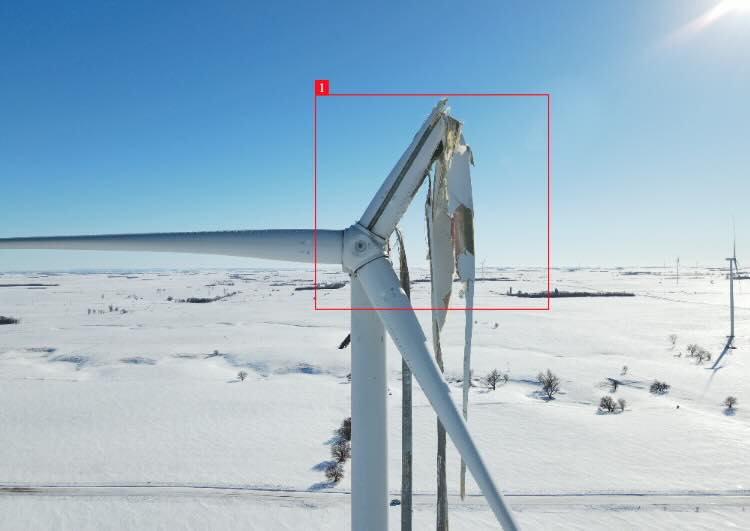 Turbine damaged by lightening